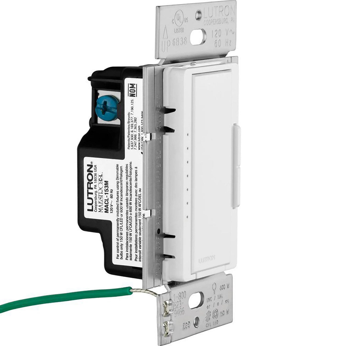 Lutron Maestro LED+ Dimmer Switch - 150W LED (Retail Pack) | MACL-153M-XX-C