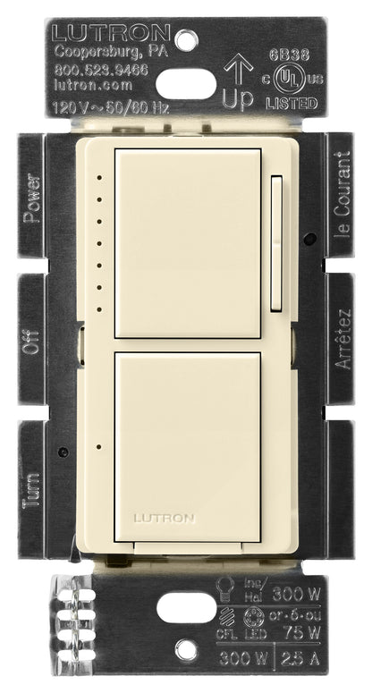Lutron Maestro Dual Control - LED+ Dimmer & On/Off Switch | MACL-L3S25