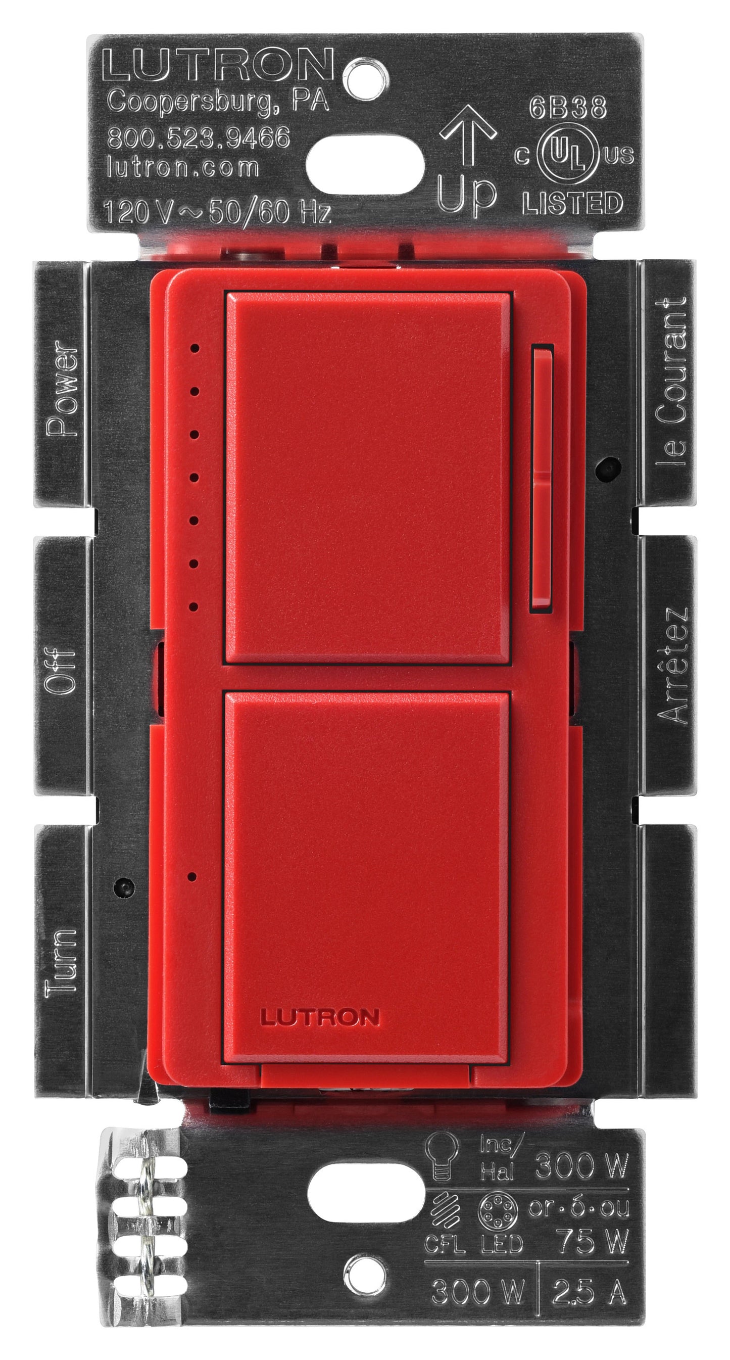 Lutron Maestro Dual Control - LED+ Dimmer & On/Off Switch | MACL-L3S25