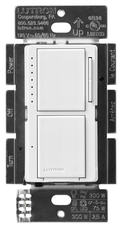 Lutron Maestro Dual Control - LED+ Dimmer & On/Off Switch | MACL-L3S25
