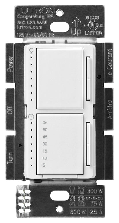 Lutron Maestro Dual Control - LED+ Dimmer & Countdown Timer | MACL-L3T251