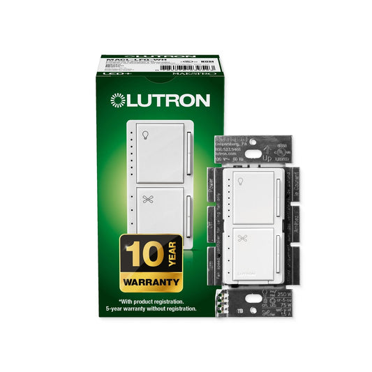 Lutron Maestro Dual Control - LED+ Dimmer & 4-Speed Fan | MACL-LFQH-XX-C