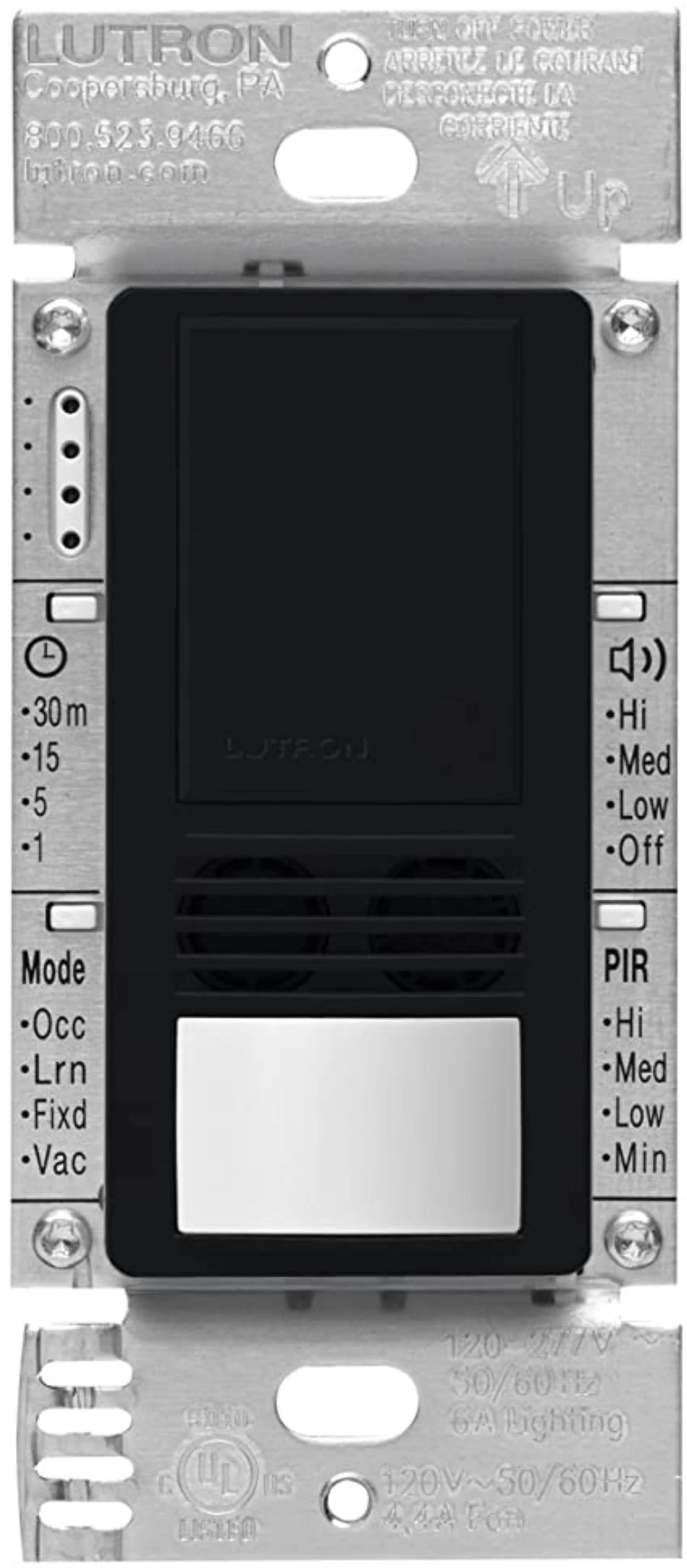 Lutron Maestro Dual-Tech Vacancy Sensor - PIR + Ultrasonic | MS-B102-V