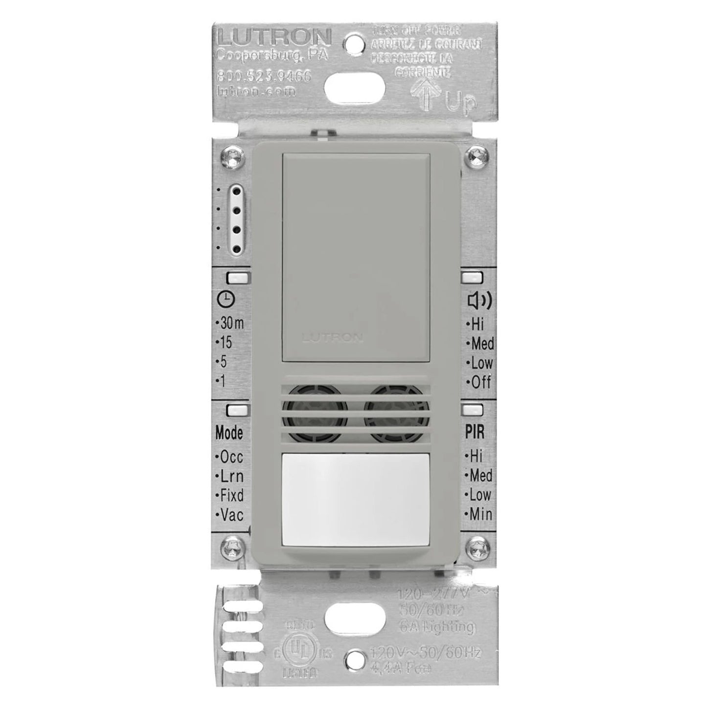 Lutron Maestro Dual-Tech Vacancy Sensor - PIR + Ultrasonic | MS-B102-V