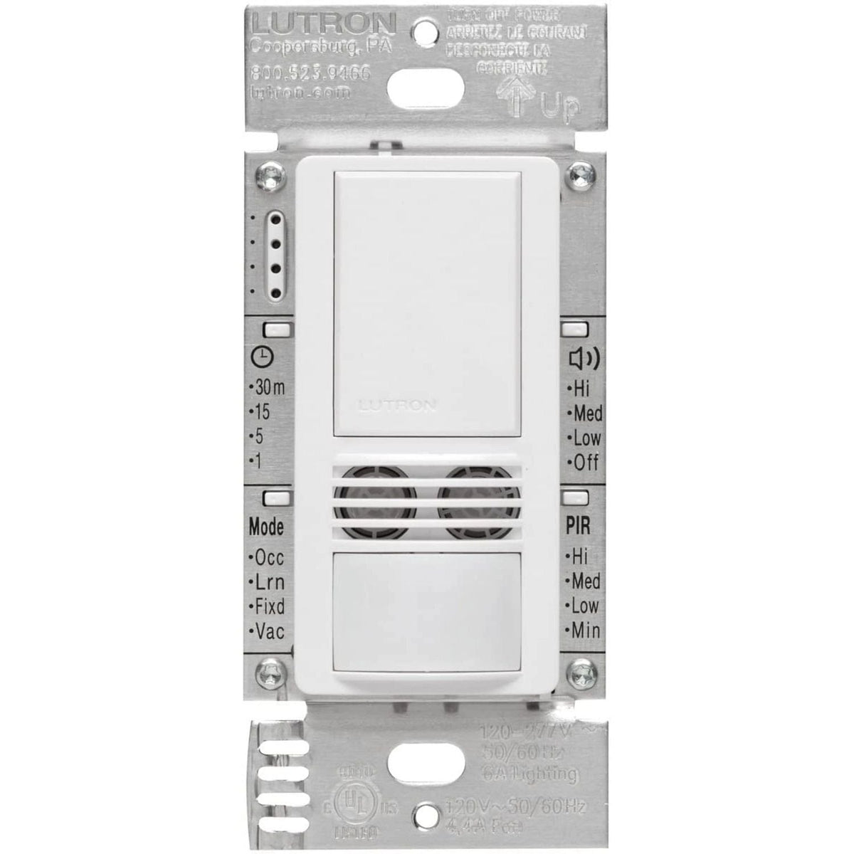 Lutron Maestro Dual-Tech Vacancy Sensor - PIR + Ultrasonic | MS-B102-V