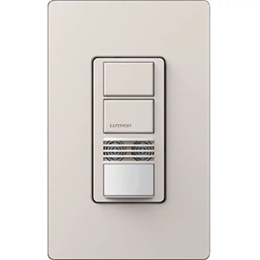 Maestro Dual Technology (Dual Tech), partial-on occupancy sensor switch, applies exclusive XCT Technology for minor and fine motion detection. Meets Title 24 requirements for multi-level lighting in taupe