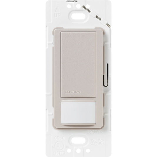 Lutron Maestro Motion Sensor Switch, No Neutral Required, 150W LED, Single Pole, Taupe