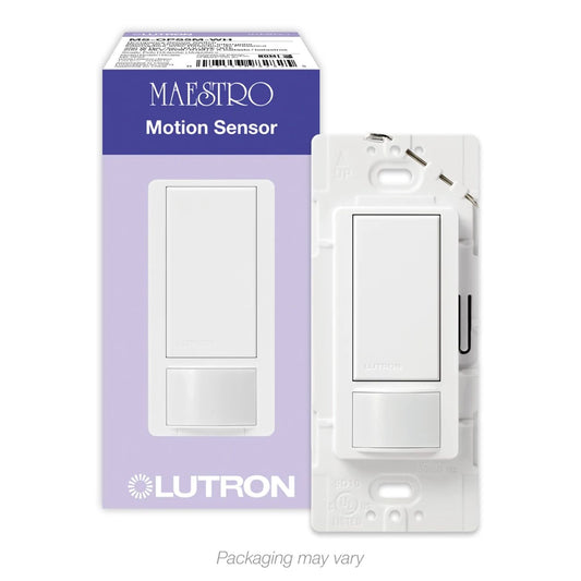 Maestro Occupancy-Sensing Switch, Multi-location/single-pole, 120V/5A, clamshell packaging in white, for Canada