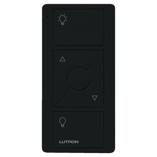 Lutron 3-Button with Raise/Lower and Preset, Pico Smart Remote, with Light Icons - Black