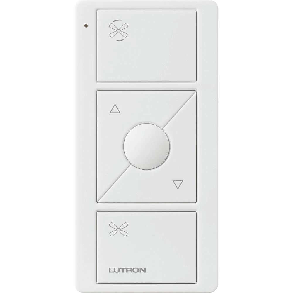 Product Display Visual of the SKU: PJ2-3BRL-WH-F01R for Marketing of theLutron Pico Smart Remote for Fans - 3-Speed Control | PJ2-3BRL-GXX-L01-OS
