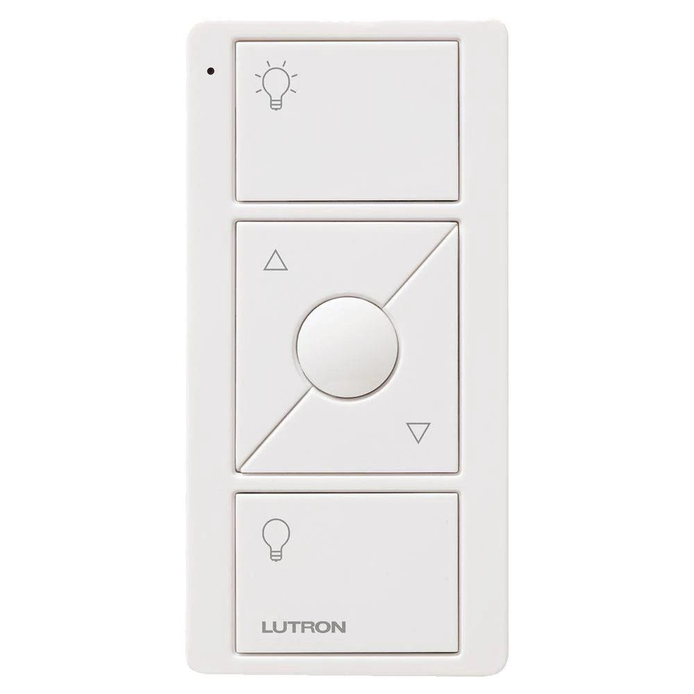 Product Display Visual of the SKU: PJ2-3BRL-WH-L01R for Marketing of theLutron Pico Wireless 3-Button Remote Control | PJ2-3BRL-WH-L01R