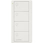 Product Display Visual of the SKU: PJ2-4B-WH-L31P for Marketing of theLutron Pico Smart Remote, 4-Button Scene Control (Light Icons) | PJ2-4B-XX-L31P