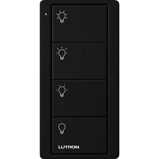 Pico Wireless Control, 4-button, 434 MHz, scene control of lights, standard engraving, in midnight