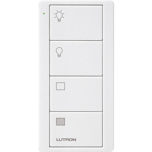 Lutron Pico Smart Remote, 4-Button 2-Group Control (Light and Shade Icons) | PJ2-4B-XX-S21