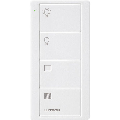 Lutron Pico Smart Remote, 4-Button 2-Group Control (Light & Shade Icons) | PJ2-4B-XX-LS21