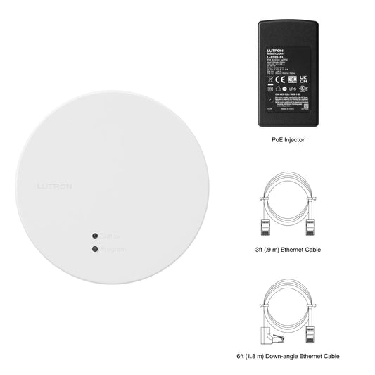 Lutron Ceiling Mount, PoE injector (No Shelf Mount Kit) | RR-PROC3-KIT1