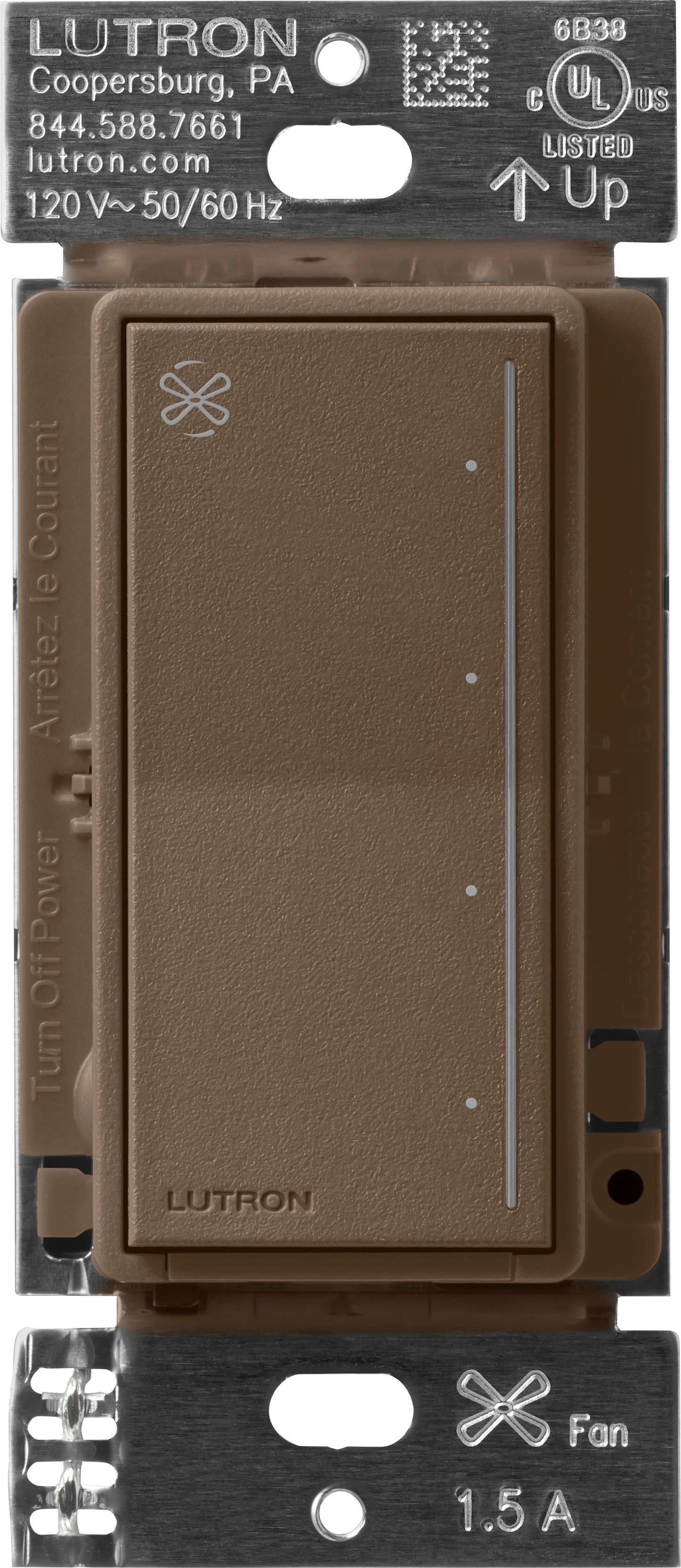 Lutron RadioRA 3 Sunnata Touch Fan Control 1.5A AC Motor Clear Connect Type X - Neutral Required  | RRST-ANF