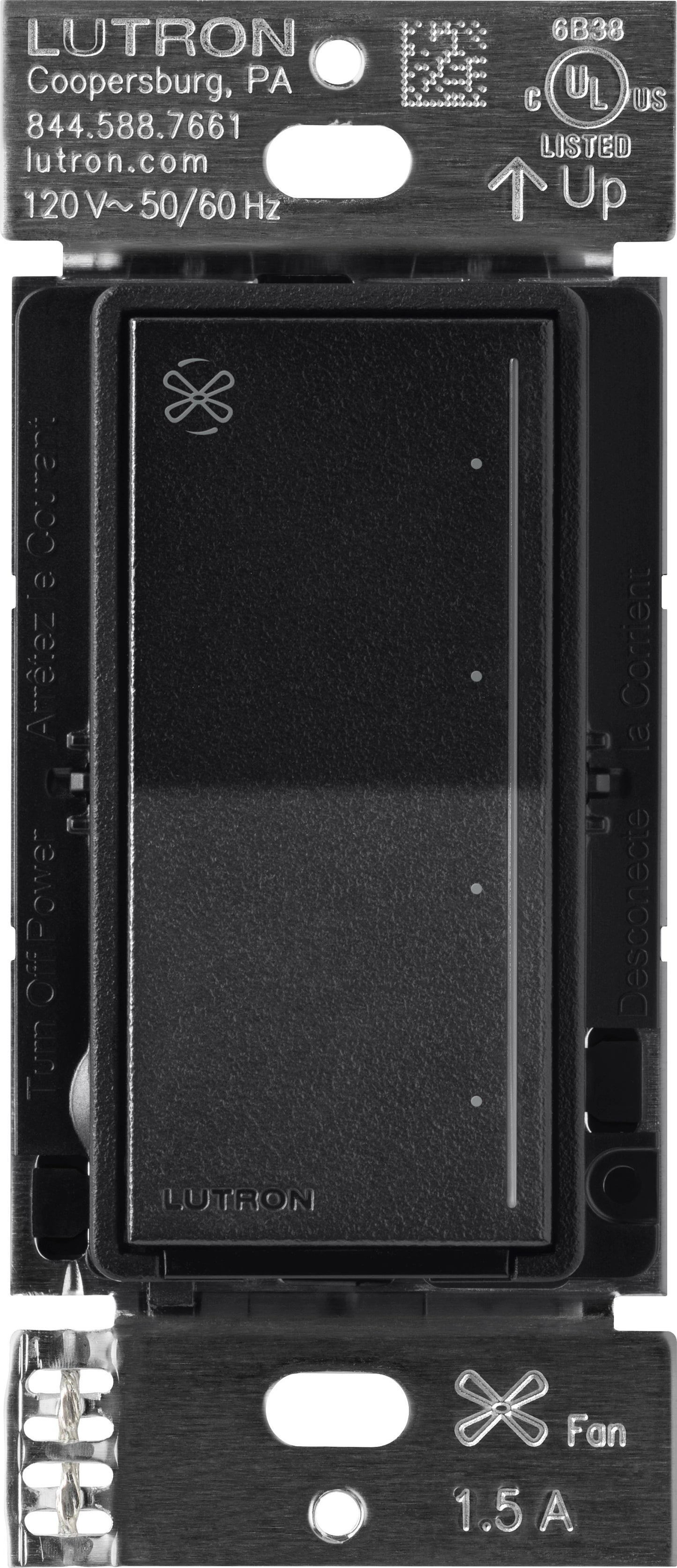 Lutron RadioRA 3 Sunnata Touch Fan Control 1.5A AC Motor Clear Connect Type X - Neutral Required  | RRST-ANF