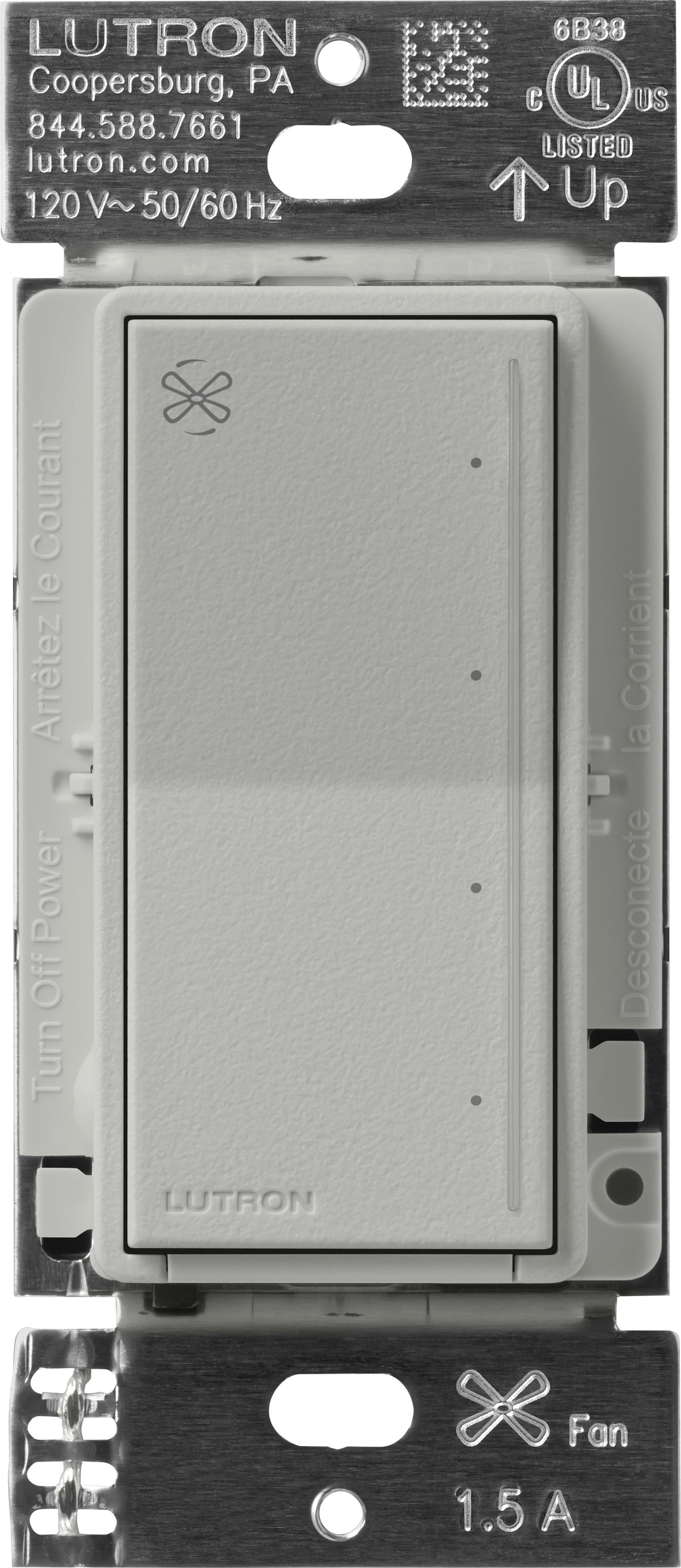 Lutron RadioRA 3 Sunnata Touch Fan Control 1.5A AC Motor Clear Connect Type X - Neutral Required  | RRST-ANF