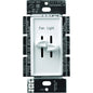 Lutron Skylark Dual Dimmer Switch and 3-Speed Fan Control, 300W Incandescent/Halogen and 1.5A Fan, No Neutral Required | S2-LFSQH-WH-CSA