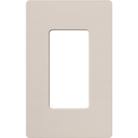 Claro Wallplate, Satin Finish, Single-gang in taupe