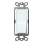 Product Display Visual of the SKU: SC-1PS-GL for Marketing of theLutron Claro 15A On/Off Rocker Switch - Single Pole Decorator | SC-5-CS