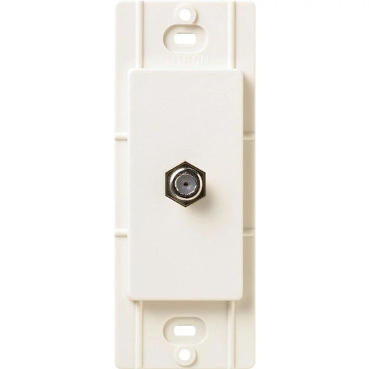 Claro, Satin, Single Cable TV Jack in biscuit
