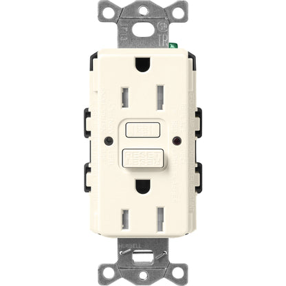 Lutron Tamper-Resistant Self Testing GFCI Receptacles - Satin Color 15A 125V | SCR-15-GFST-XX
