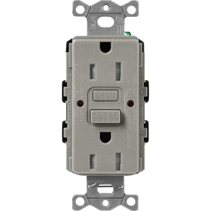 Lutron Tamper-Resistant Self Testing GFCI Receptacles - Satin Color 15A 125V | SCR-15-GFST-XX