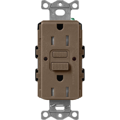 Lutron Tamper-Resistant Self Testing GFCI Receptacles - Satin Color 15A 125V | SCR-15-GFST-XX