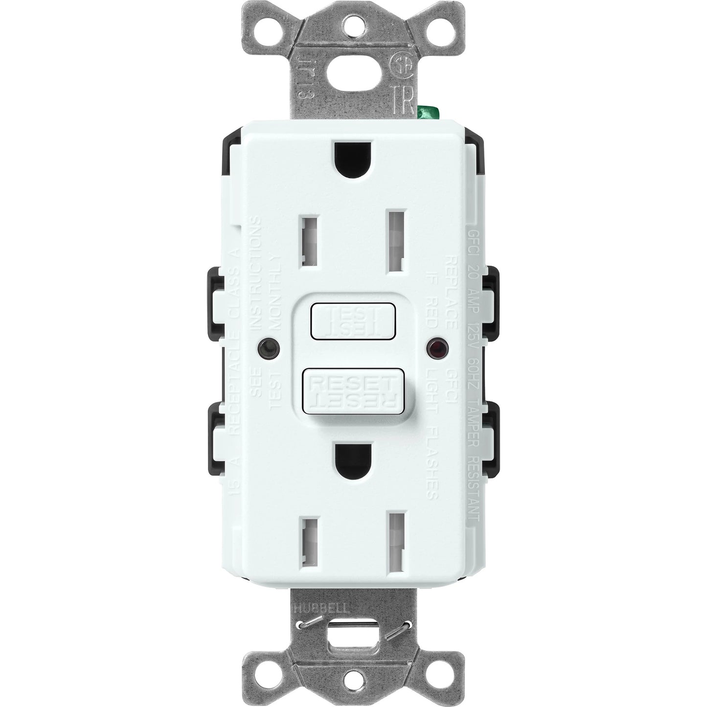Lutron Tamper-Resistant Self Testing GFCI Receptacles - Satin Color 15A 125V | SCR-15-GFST-XX