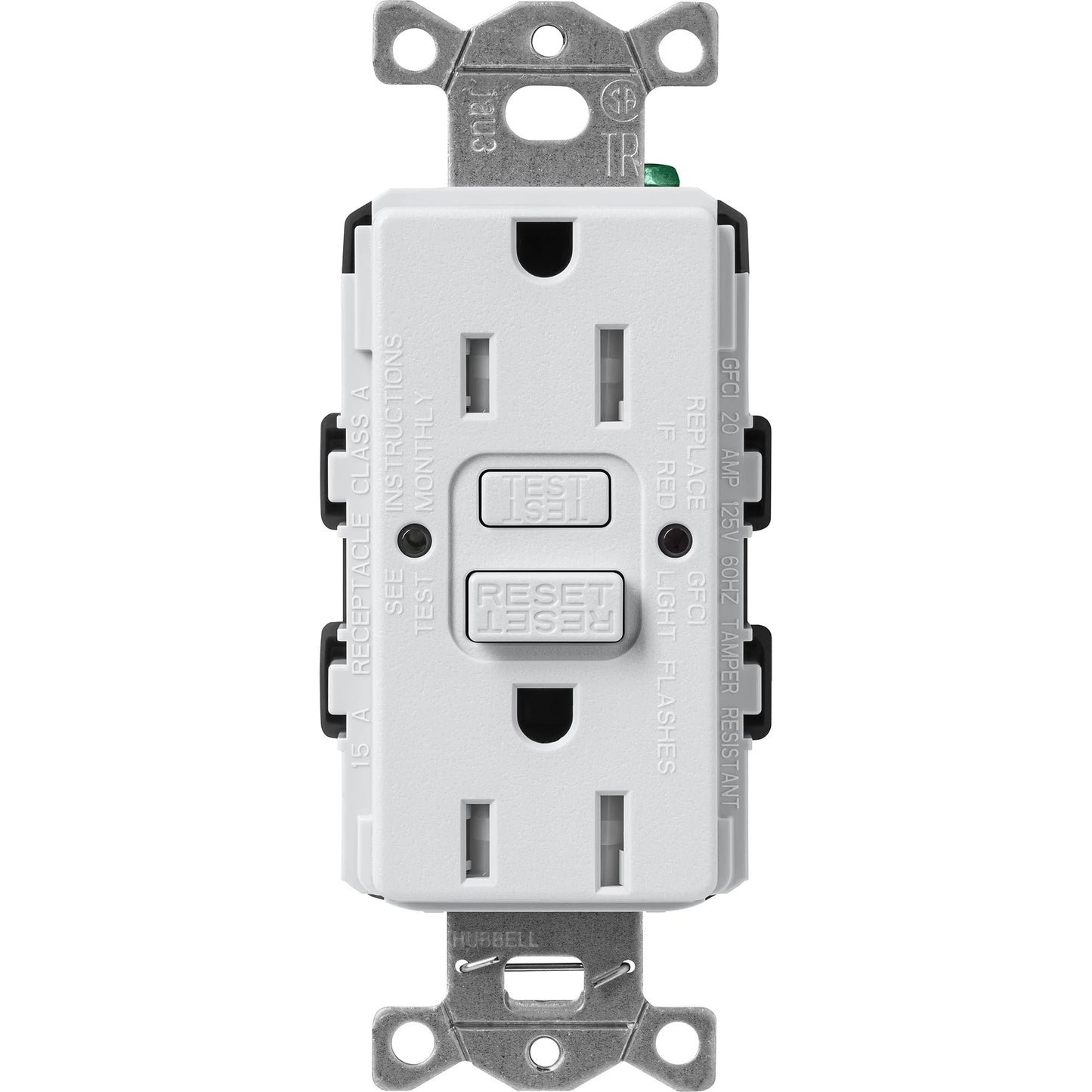 Lutron Tamper-Resistant Self Testing GFCI Receptacles - Satin Color 15A 125V | SCR-15-GFST-XX