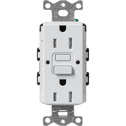 Lutron Tamper-Resistant Self Testing GFCI Receptacles - Satin Color 15A 125V | SCR-15-GFST-XX