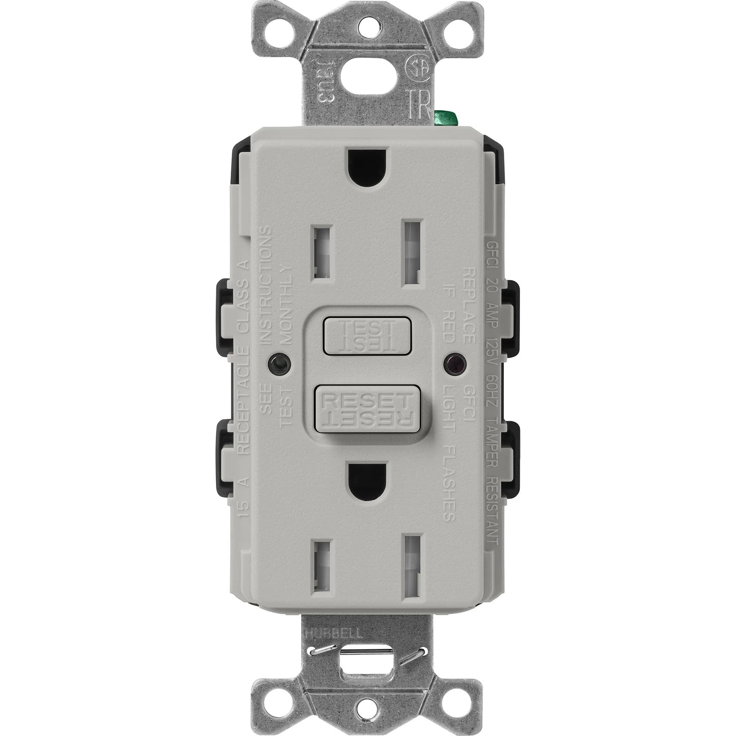 Lutron Tamper-Resistant Self Testing GFCI Receptacles - Satin Color 15A 125V | SCR-15-GFST-XX