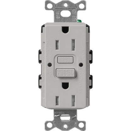 Lutron Tamper-Resistant Self Testing GFCI Receptacles - Satin Color 15A 125V | SCR-15-GFST-XX