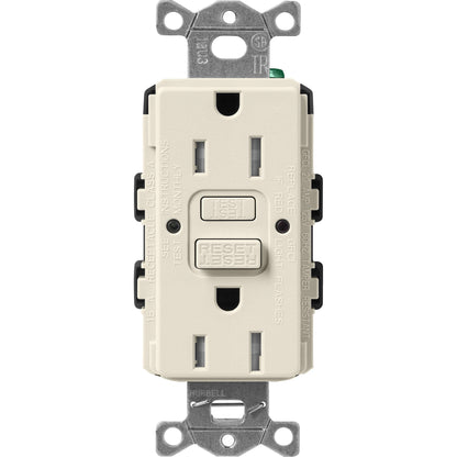 Lutron Tamper-Resistant Self Testing GFCI Receptacles - Satin Color 15A 125V | SCR-15-GFST-XX