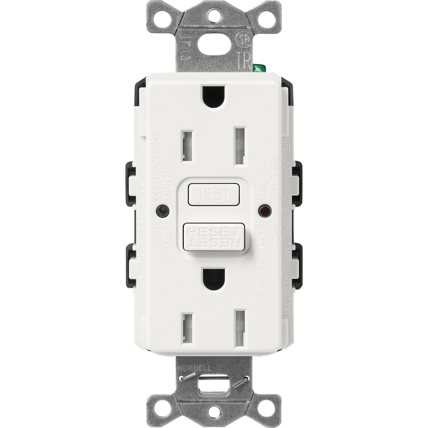 Lutron Tamper-Resistant Self Testing GFCI Receptacles - Satin Color 15A 125V | SCR-15-GFST-XX