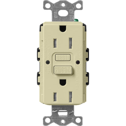 Lutron Tamper-Resistant Self Testing GFCI Receptacles - Satin Color 15A 125V | SCR-15-GFST-XX