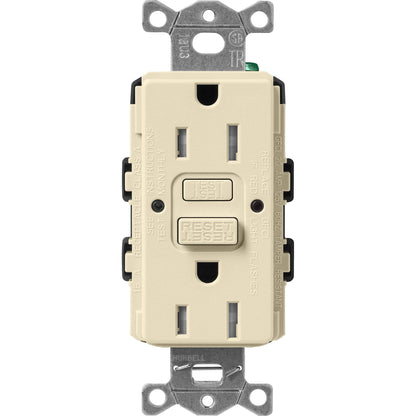 Lutron Tamper-Resistant Self Testing GFCI Receptacles - Satin Color 15A 125V | SCR-15-GFST-XX