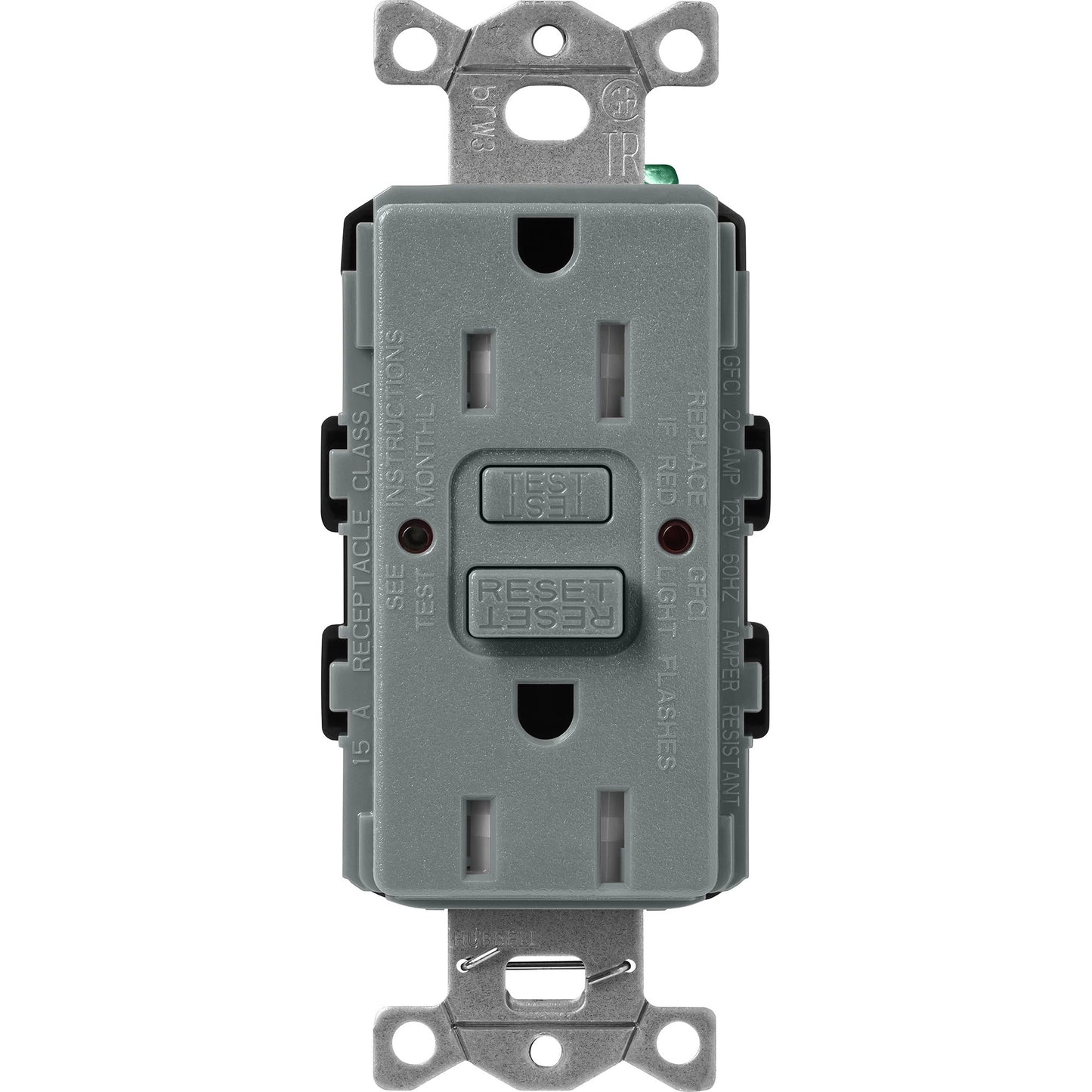 Lutron Tamper-Resistant Self Testing GFCI Receptacles - Satin Color 15A 125V | SCR-15-GFST-XX