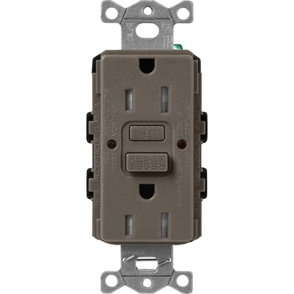Lutron Tamper-Resistant Self Testing GFCI Receptacles - Satin Color 15A 125V | SCR-15-GFST-XX