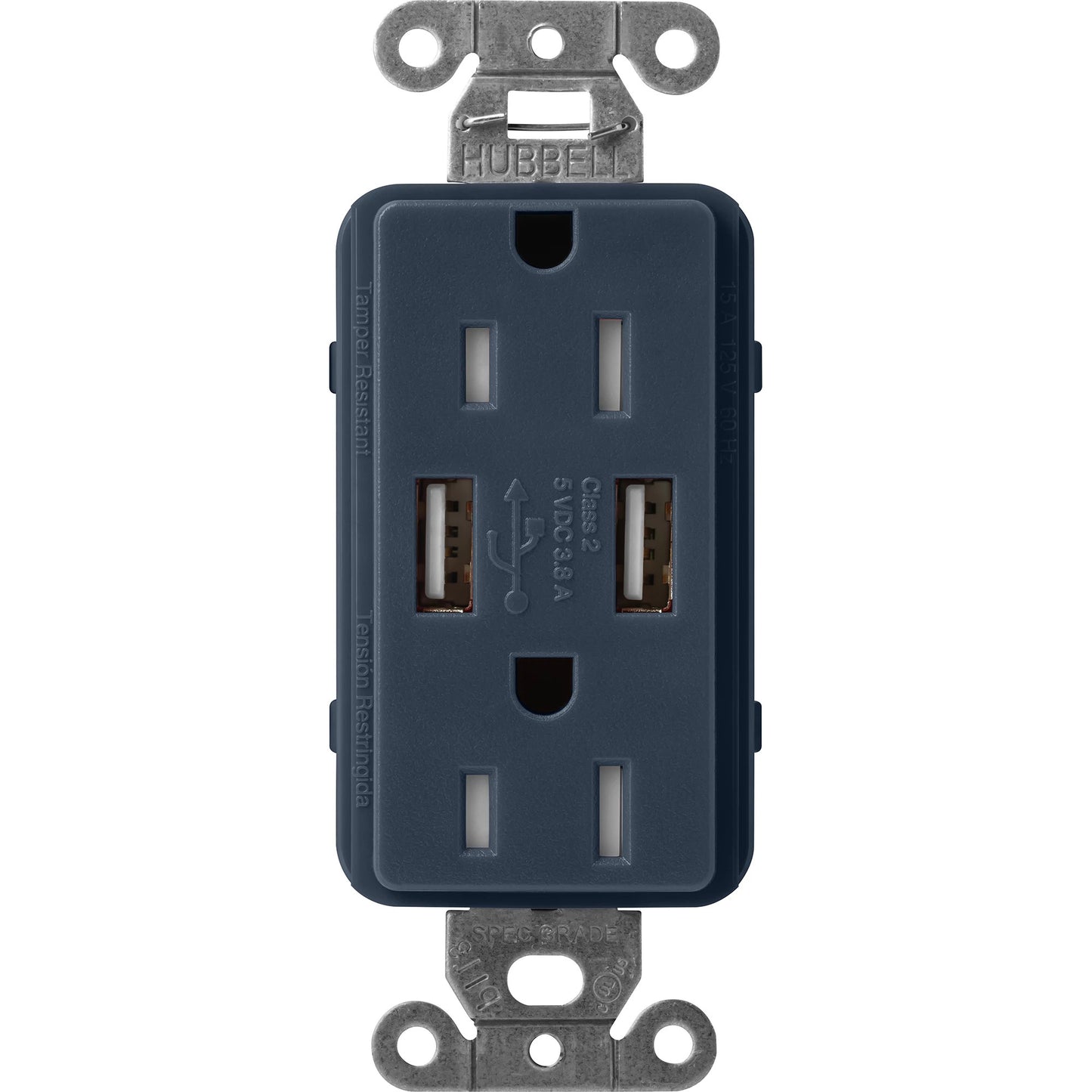 Lutron Tamper-Resistant USB Receptacles - Satin Color 15A 125V | SCR-15-UBTR-XX