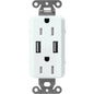 Lutron Tamper-Resistant USB Receptacles - Satin Color 15A 125V | SCR-15-UBTR-XX