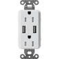 Lutron Tamper-Resistant USB Receptacles - Satin Color 15A 125V | SCR-15-UBTR-XX