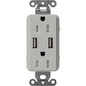 Lutron Tamper-Resistant USB Receptacles - Satin Color 15A 125V | SCR-15-UBTR-XX