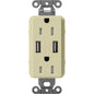Lutron Tamper-Resistant USB Receptacles - Satin Color 15A 125V | SCR-15-UBTR-XX