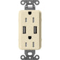 Lutron Tamper-Resistant USB Receptacles - Satin Color 15A 125V | SCR-15-UBTR-XX