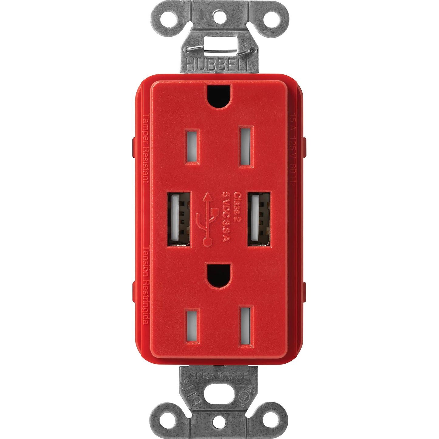 Lutron Tamper-Resistant USB Receptacles - Satin Color 15A 125V | SCR-15-UBTR-XX