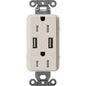 Lutron Tamper-Resistant USB Receptacles - Satin Color 15A 125V | SCR-15-UBTR-XX