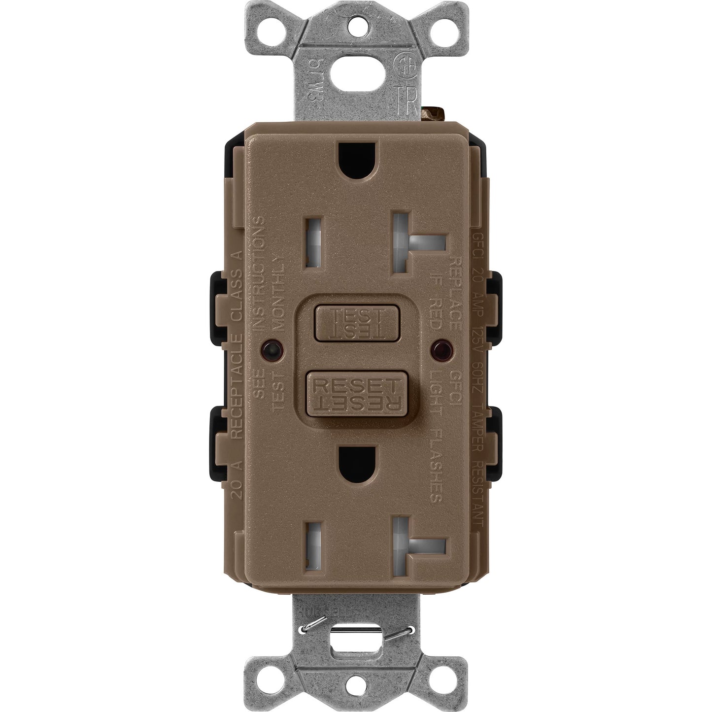 Lutron Tamper-Resistant Self Testing GFCI Receptacles - Satin Color 20A 125V | SCR-20-GFST-XX